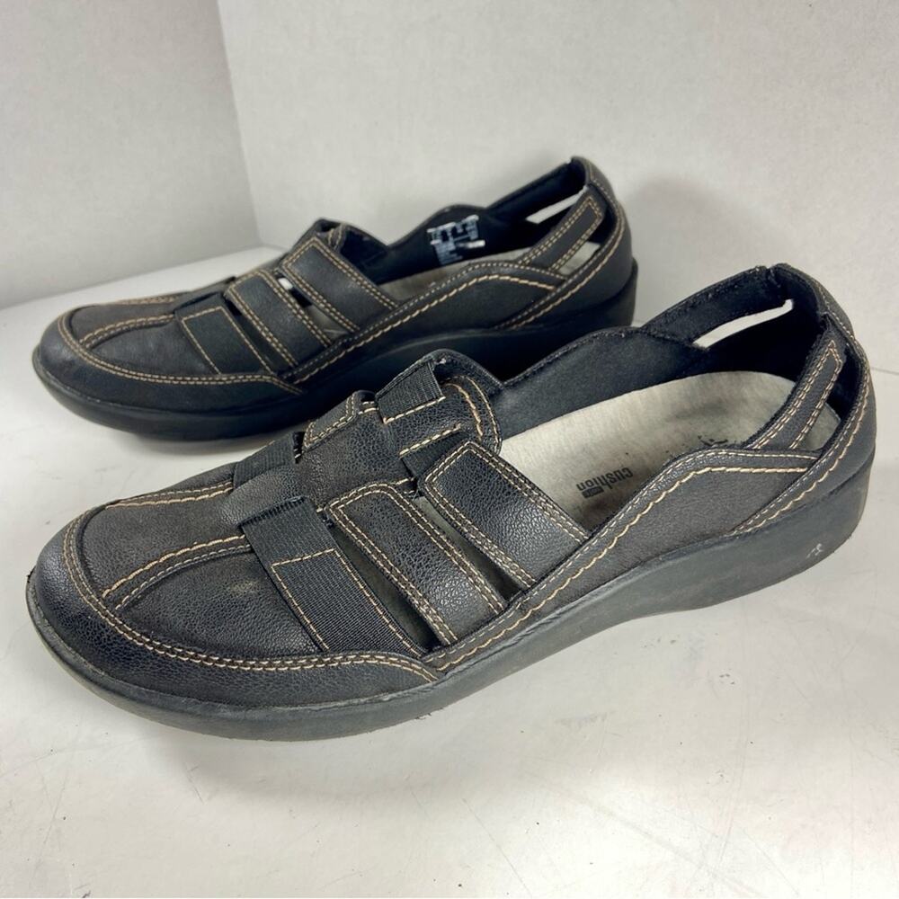 Clarks Cloudsteppers Sillian 2.0 Moon Shoes‎ Black Loafers Comfort Slip On 9M